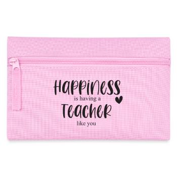 Enseignant Merci Cadeau de fin d’études Bonheur - Trousse - rose - Devant