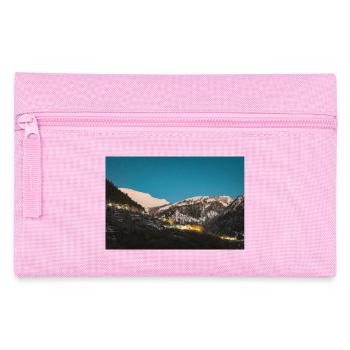 Alpen Glow On Agrafa mountain range in Greece - Pencil Case - pink - Front