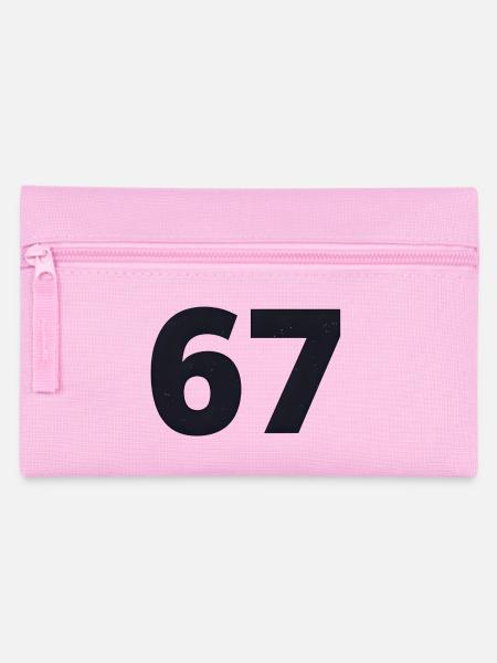 67 spricht Jugendsprache - Federtasche - Rosa