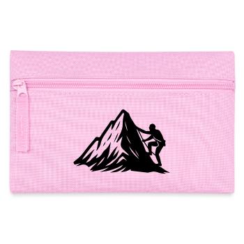 Bergsteiger Symbol Berge - Federtasche - Rosa - Vorne