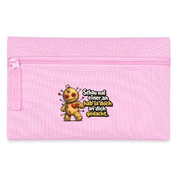 Voodoo doll needles and heart - Pencil Case - pink - Front