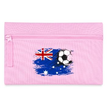 Australien Flagge Fußball used - Federtasche - Rosa - Vorne