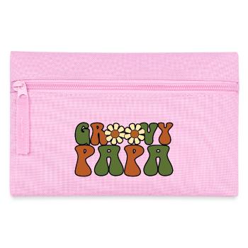 Retro Groovy Papa Matching Family Baby Shower - Trousse - rose - Devant