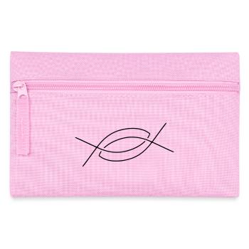 Zeichnung zwei Fische ineinander - Federtasche - Rosa - Vorne