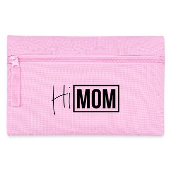 hi mom - Pencil Case - pink - Front