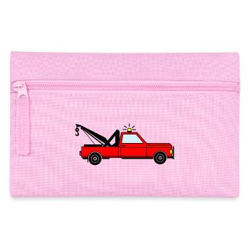 Abschleppwagen rot - Federtasche - Rosa - Vorne