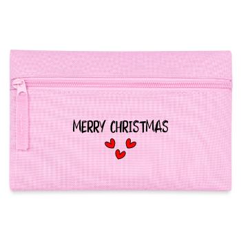 CHRISTMAS. MERRY CHRISTMAS. MERRY CHRISTMAS. NEW YEAR’S DAY - Pencil Case - pink - Front