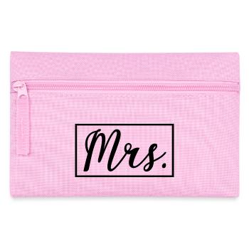 Mrs. Matching Couple Engagement Wedding Honeymoon - Pencil Case - pink - Front
