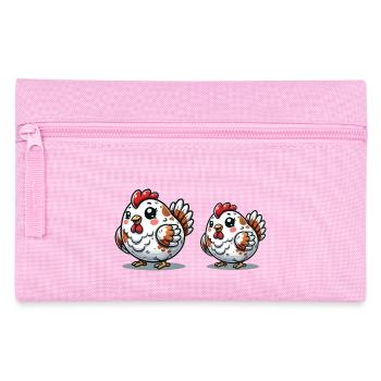 Hühner - Federtasche - Rosa - Vorne