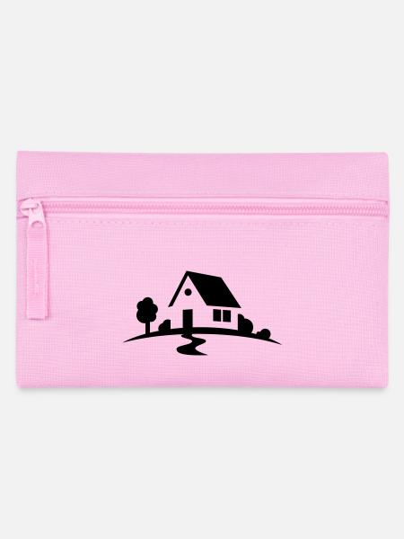 Haus - Federtasche - Rosa