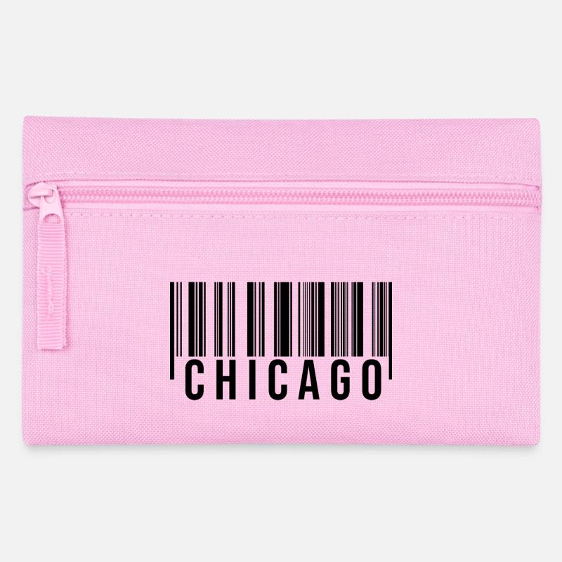 Chicago Barcode - Pencil Case - pink