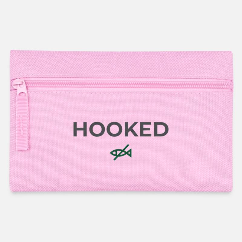 Hooked Angler Graphic Tee - Federtasche - Rosa