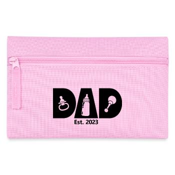 2023, Dad To Be, Schwangerschaftsankündigung - Federtasche - Rosa - Vorne