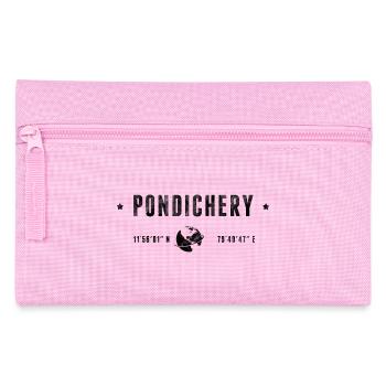 PONDICHERRY Stilisierte geografische Koordinaten - Federtasche - Rosa - Vorne