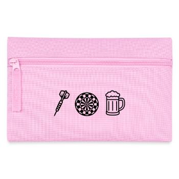 Dart,Darts,Dartfeil-Dartboard-Bier - Federtasche - Rosa - Vorne