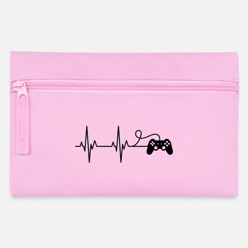 Heartbeat Gaming Controller - Pencil Case - pink