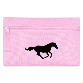 horse silhouette - Federtasche - Rosa - Vorne