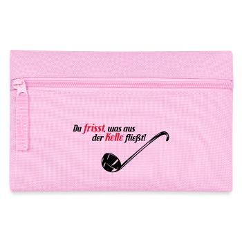 Du frisst was aus der Kelle fließt - Federtasche - Rosa - Vorne