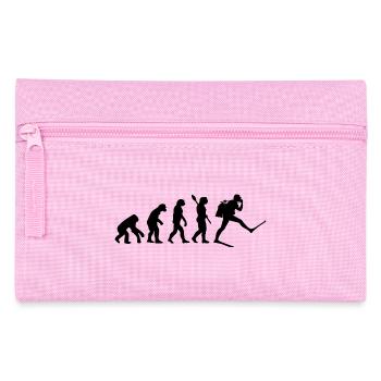 Scuba Diver Funny Human Evolution - Pencil Case - pink - Front