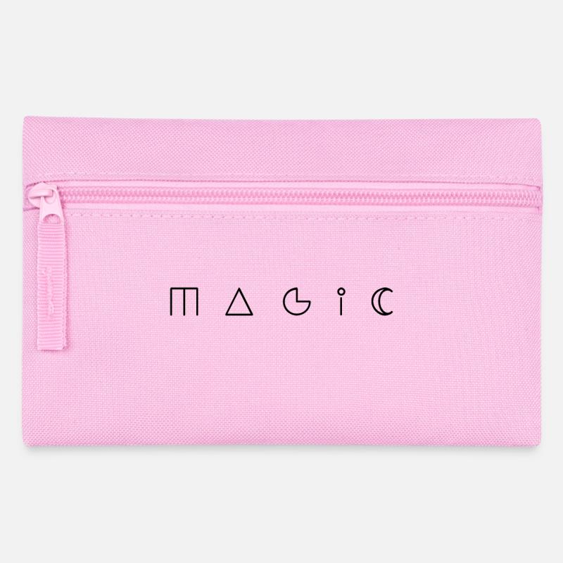 Magic Wort mit mystischen Symbolen Minimalismus - Federtasche - Rosa