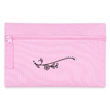 Fleurs de ligne courbe - Trousse - rose - Devant
