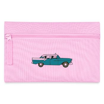 Vintage Cuban Car - Pencil Case - pink - Front