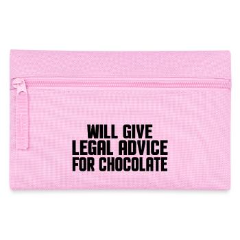 Lustiger Anwalt Anwalt Zitat & Schokoladenliebhaber - Federtasche - Rosa - Vorne