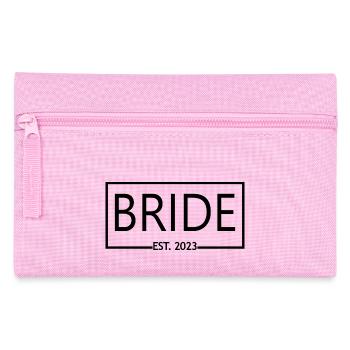 Bride Est. 2023 Fiançailles Douche nuptiale Mariage - Trousse - rose - Devant