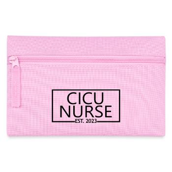 CICU Krankenschwester Est. 2023 Diplom-Krankenpflegeschüler - Federtasche - Rosa - Vorne
