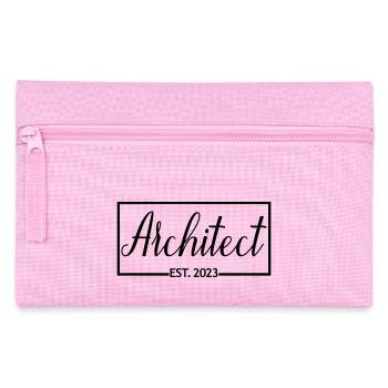 Architekt Est. 2023 diplomierter Architekturstudent - Federtasche - Rosa - Vorne
