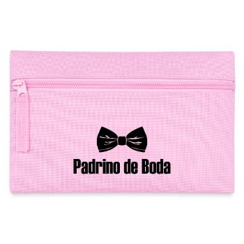 Padrino de Boda, Best Man Bowtie Wedding Groomsmen - Pencil Case - pink - Front