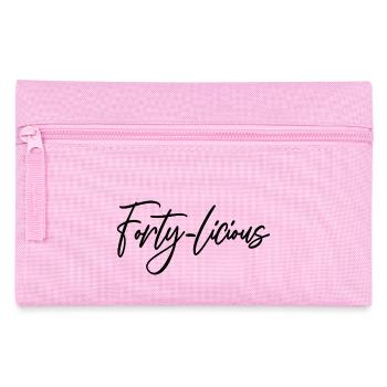 Forty-Licious Funny 40th Birthday Party Men Women - Pencil Case - pink - Front