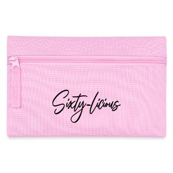 Sixty-Licious Funny 60th Birthday Party Men Women - Pencil Case - pink - Front