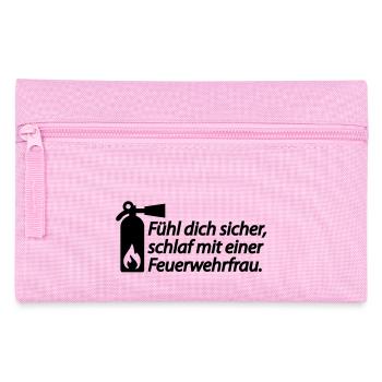 Fühl dich sicher, schlaf mit einer Feuerwehrfrau. - Federtasche - Rosa - Vorne