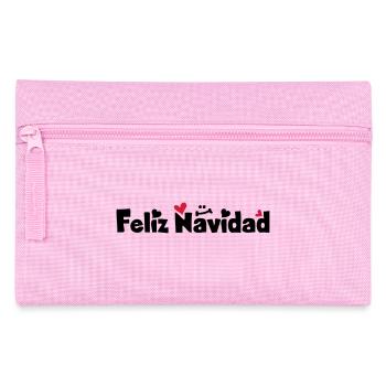 Feliz Navidad Frohe Weihnachten - Federtasche - Rosa - Vorne