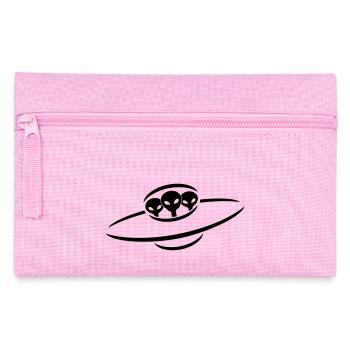 3 alien UFO space ship - Pencil Case - pink - Front