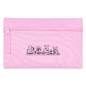 Dining Dogs Line Art - Pencil Case - pink - Front