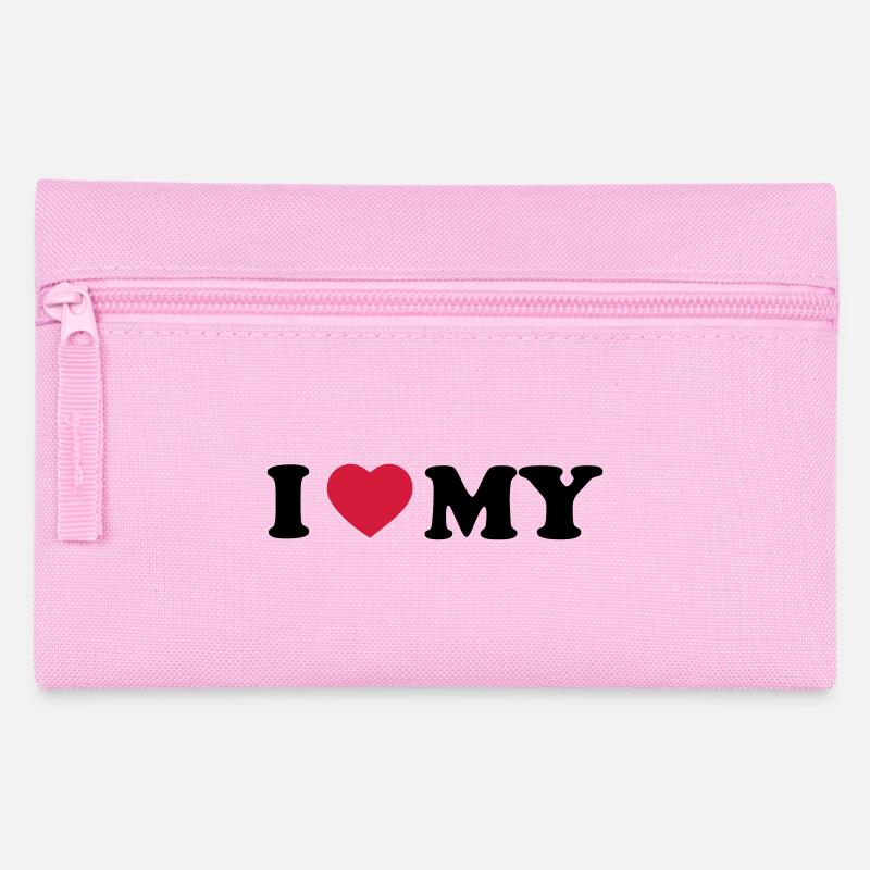 i_love_my_2_color - Pencil Case - pink