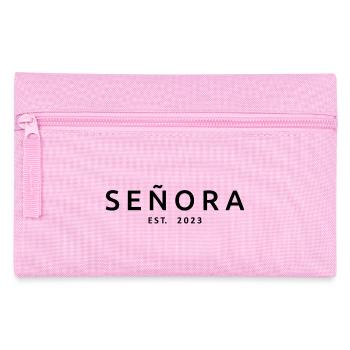 Señora Est. 2023 Fiançailles mariée à être mariage - Trousse - rose - Devant
