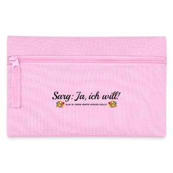 Coffin Yes, I do, funny saying bachelor party, marriage - Pencil Case - pink - Front
