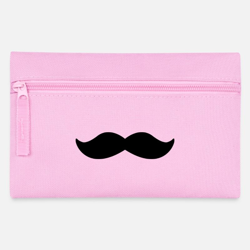moustache - Pencil Case - pink