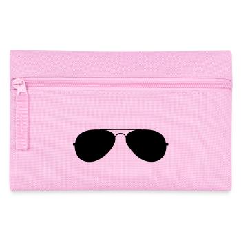 avec des lunettes mer - Trousse - rose - Devant