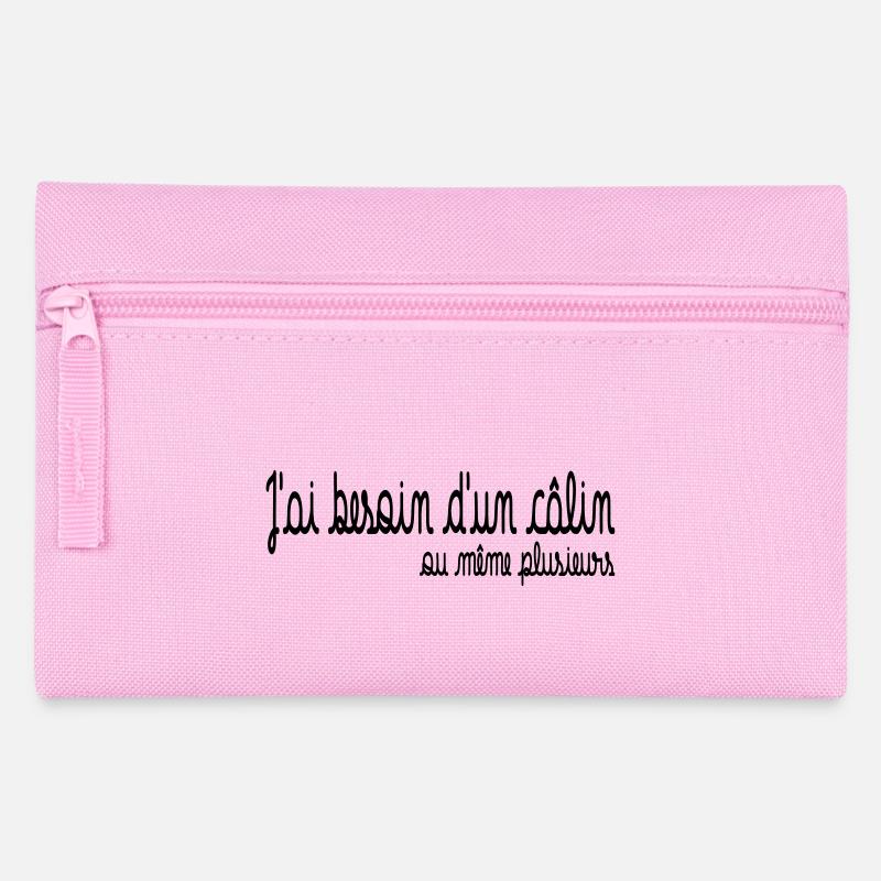 Besoin d'un calin - Federtasche - Rosa