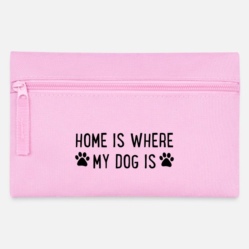 Hund - Federtasche - Rosa