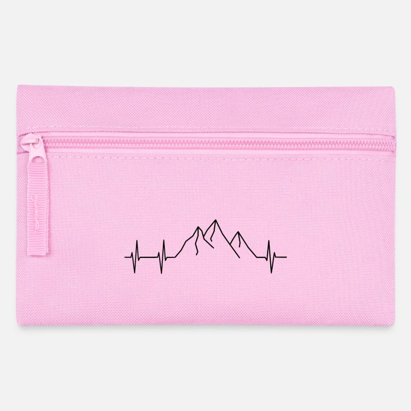 Berge Herzschlag - Federtasche - Rosa