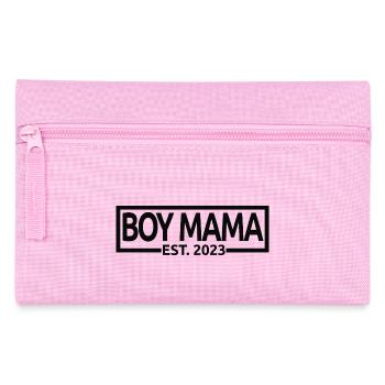 Boy Mama Est. 2023 Baby Shower Pregnancy Reveal - Pencil Case - pink - Front