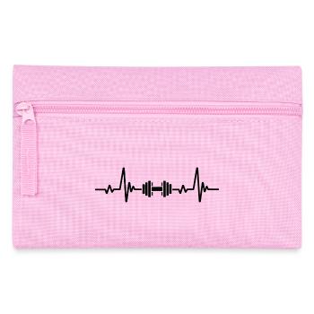 Weightlifting Heartbeat - Pencil Case - pink - Front