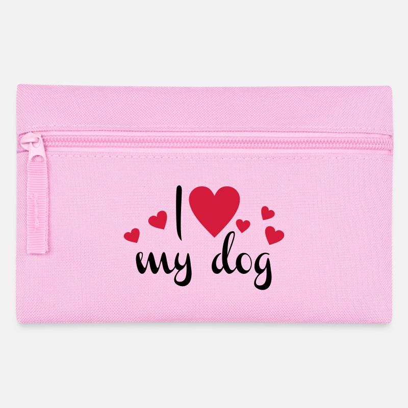 Hund - Federtasche - Rosa