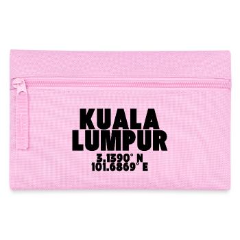 Kuala Lumpur - Design mit Koordinaten - Federtasche - Rosa - Vorne