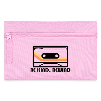 "Be Kind, Rewind" – Tape Design 📼 - Pencil Case - pink - Front